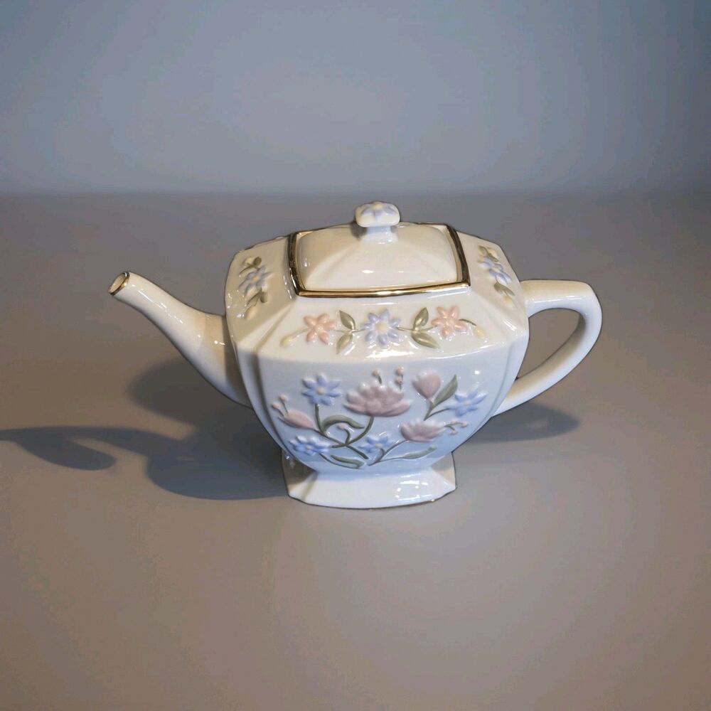 Vintage Lenox Wildflower Porcelain Teapot legacy fine porcelain collection